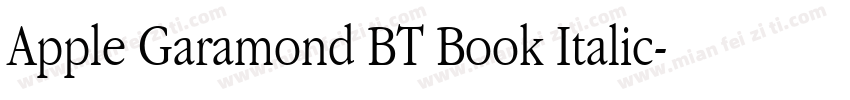 Apple Garamond BT Book Italic字体转换